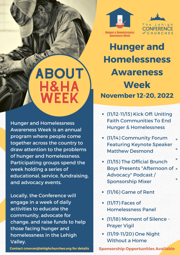 Hunger And Homelessness Awareness Week The Lehigh Conference Of Churches